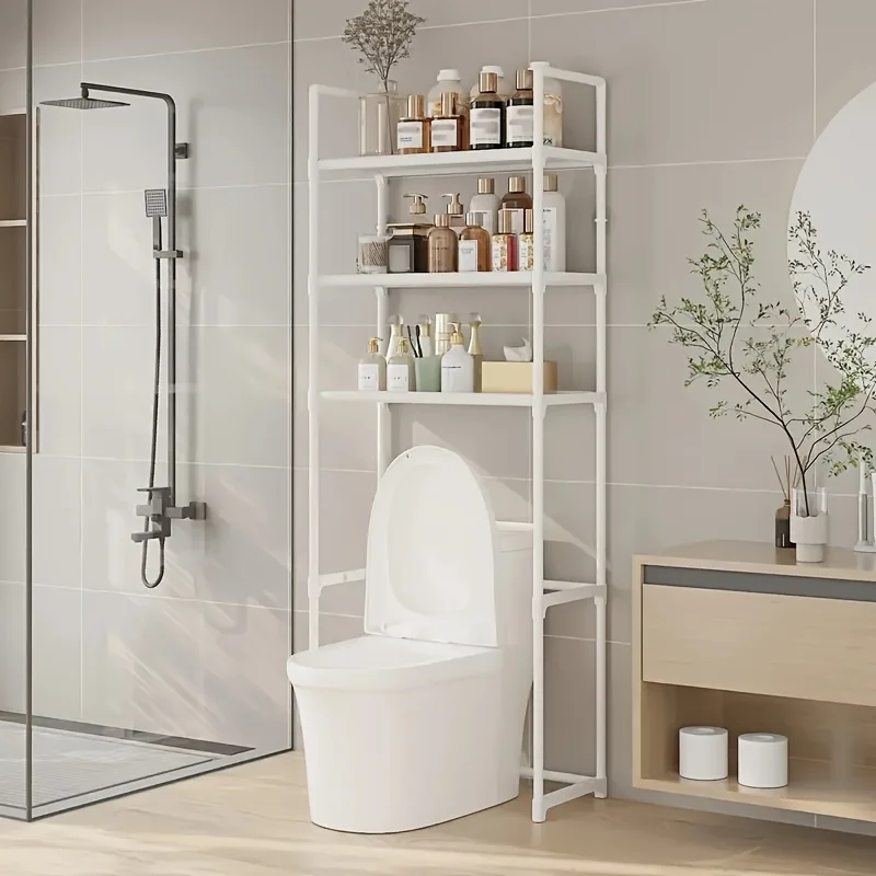 1 Stück 3-stöckiges Badezimmer-Organizer-Regal Freistehendes Platzsparer-Regal über der Toilette Unabhängige Aufbewahrung für Badezimmer-Platzersparnis
