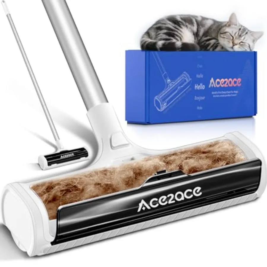 

A3 Pro Carpet Roller for Pet Hair Carpet Pet Hair Removal Tool Reusable Large Lint Rollers 5 Feet Long Handle No Bending No Kne