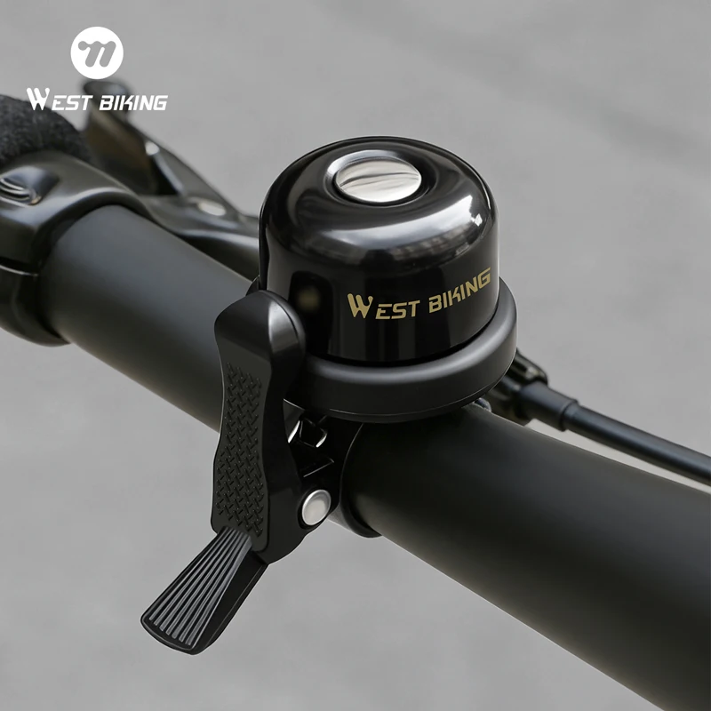 Campanello per Bicicletta WEST BIKING con GPS Nascosto e Airtag, in Lega, Suono Chiaro e Forte, per Manubrio di Mountain Bike