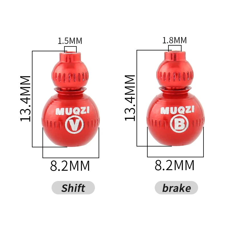 MUQZI 2PCS Bike Brake Shifter End Cap Aluminum Alloy Inner Gear Shifting Cable Tips Wire End Cap MTB Road Cycling Parts