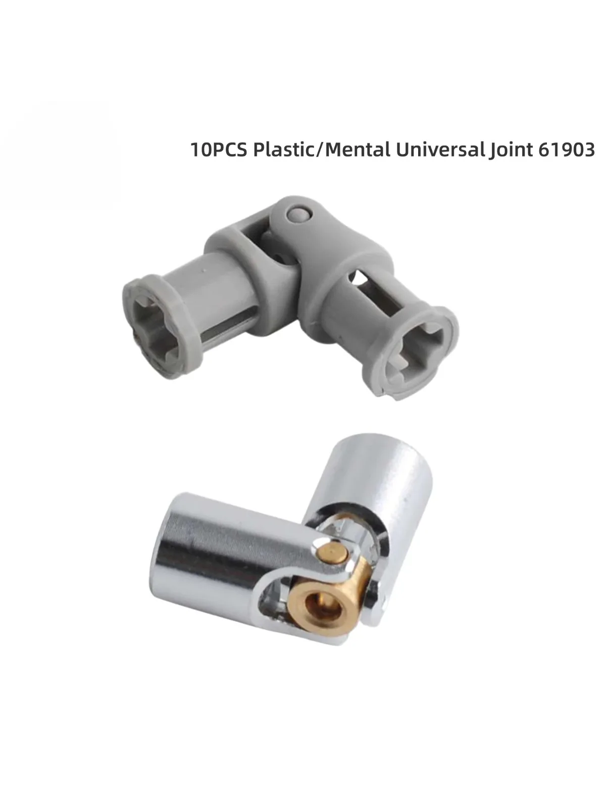 Joint universel en plastique/métal, briques 3L, fonctions de puissance MOC, pièces 61903, couplage d'arbre 62520 9244, Compatible avec Legoeds, 10 pièces