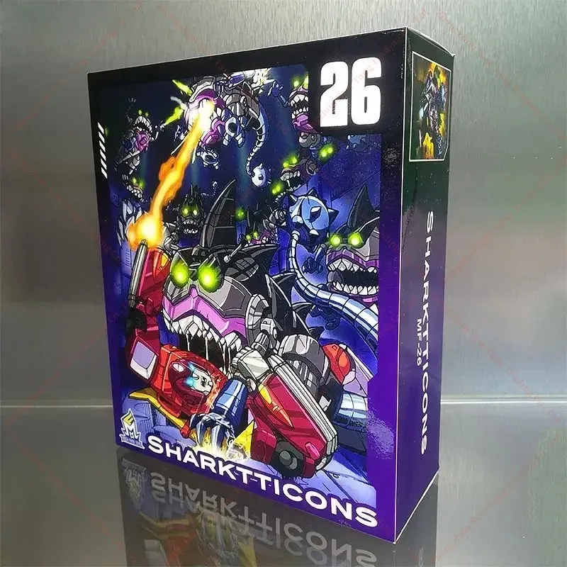 

MFT Transformation MF-26 MF26 Sharkticon G1 KO 9CM 3PCS Metal Coating Set Action Figure Robot Toys