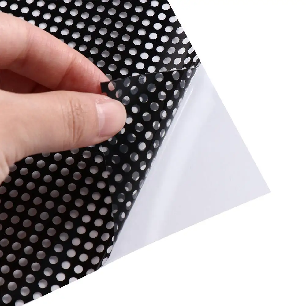 Office Room Darkening Self-adhesive Sun Blocking Mesh Anti-UV Decal Window Stickers Window Film Glass Sticker