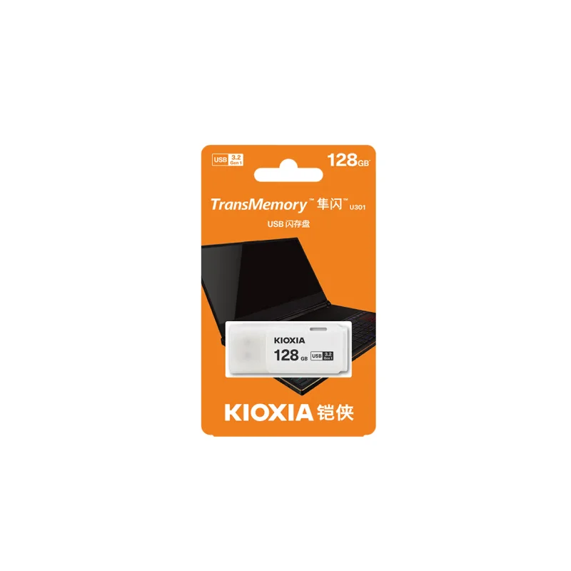 Kioxia-TransMemory unidad Flash USB, PenDrivers u-pan, color blanco, 128GB