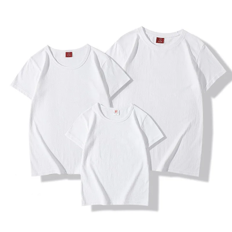 Summer Hand-painteddiyTie-dye solid color children's adult unisex cottonTShort Sleeve-Shirt Advertising Shirt P