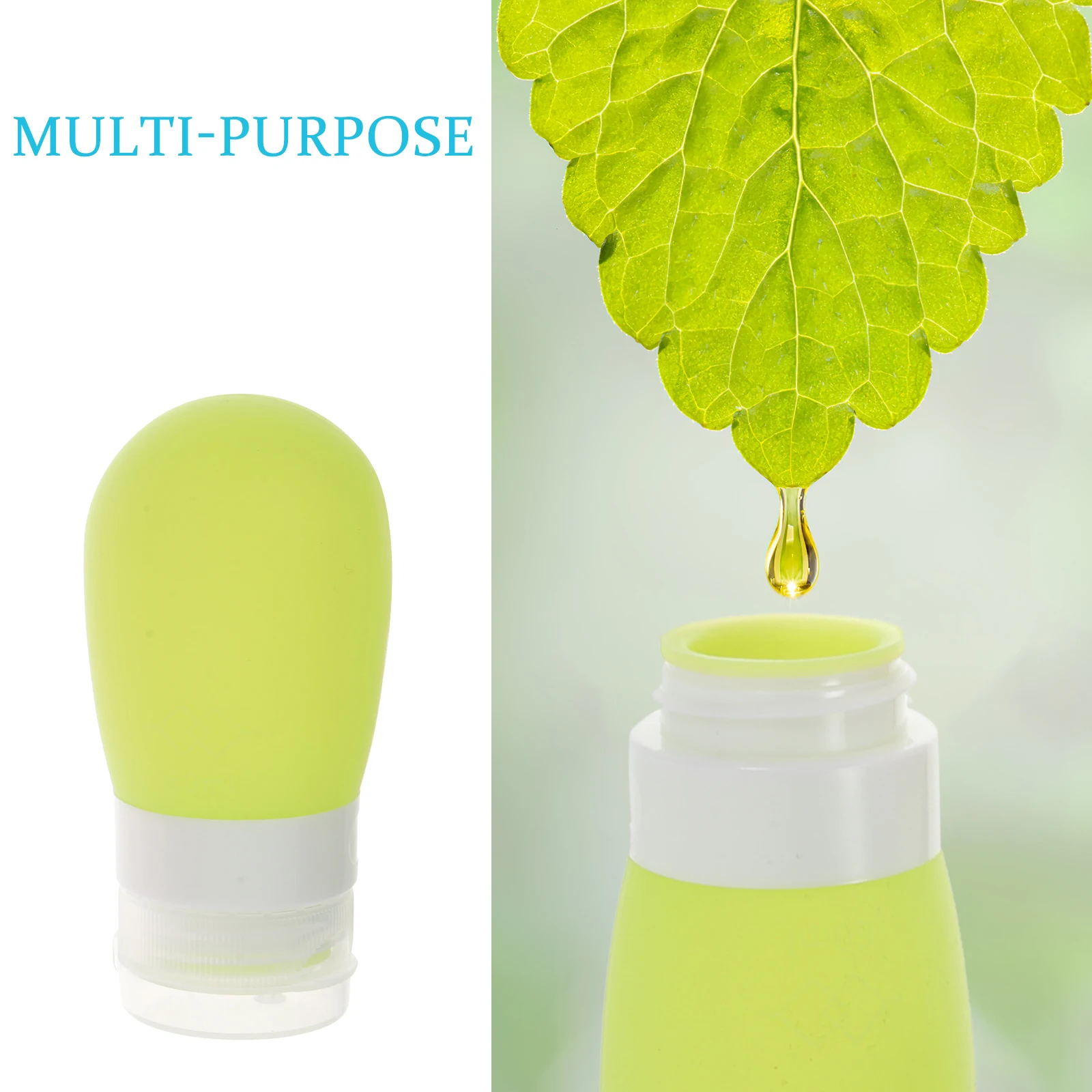 

4 Pcs 80ml Travel Bottles Toiletry Containers Portable Silicone Shampoo Conditioner Green Blue Pink Travel Size Bottles