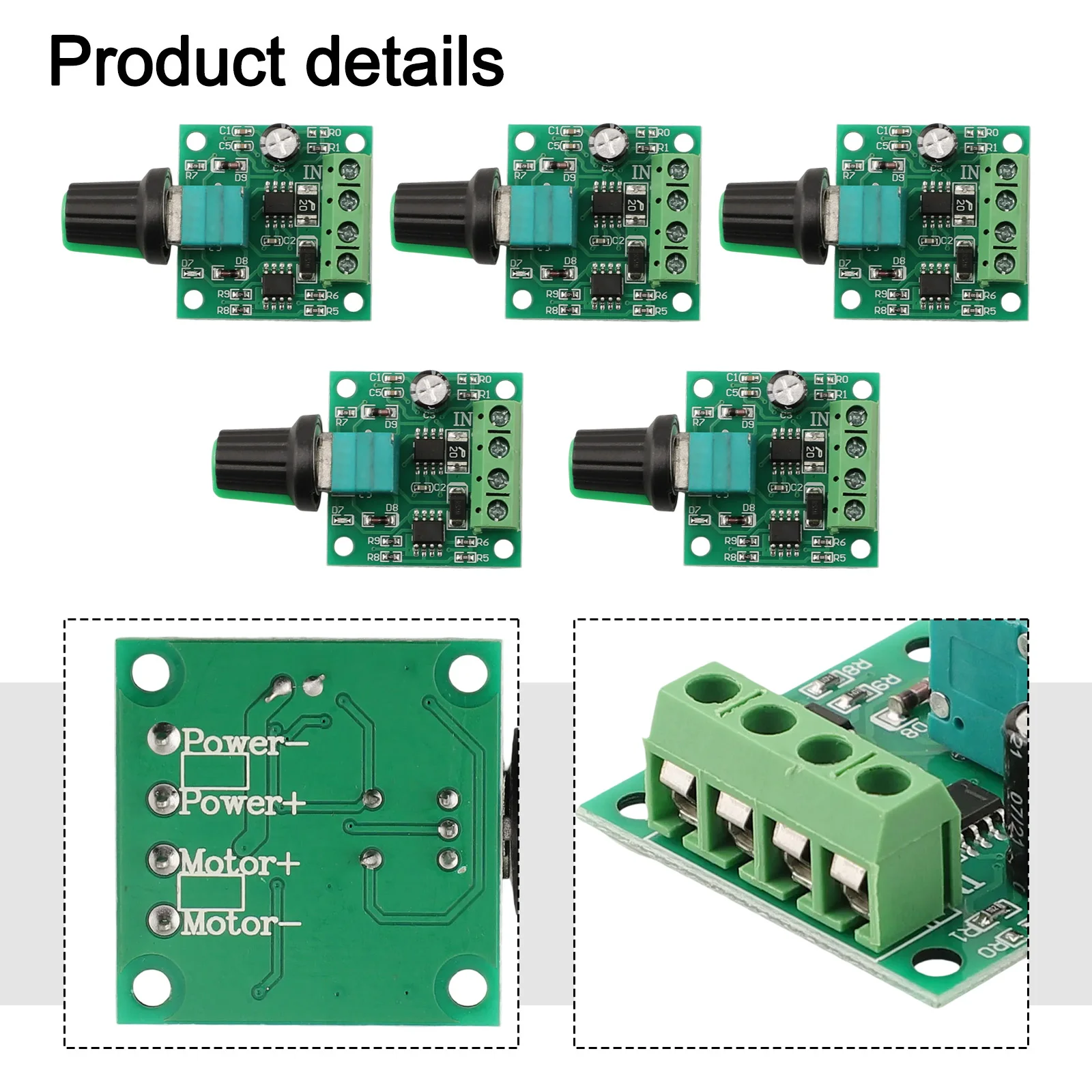 For DC Motors DC Motor Controller DC LED Dimmer For DC Power Supply Continuous Current Protection Efficient Speed Control