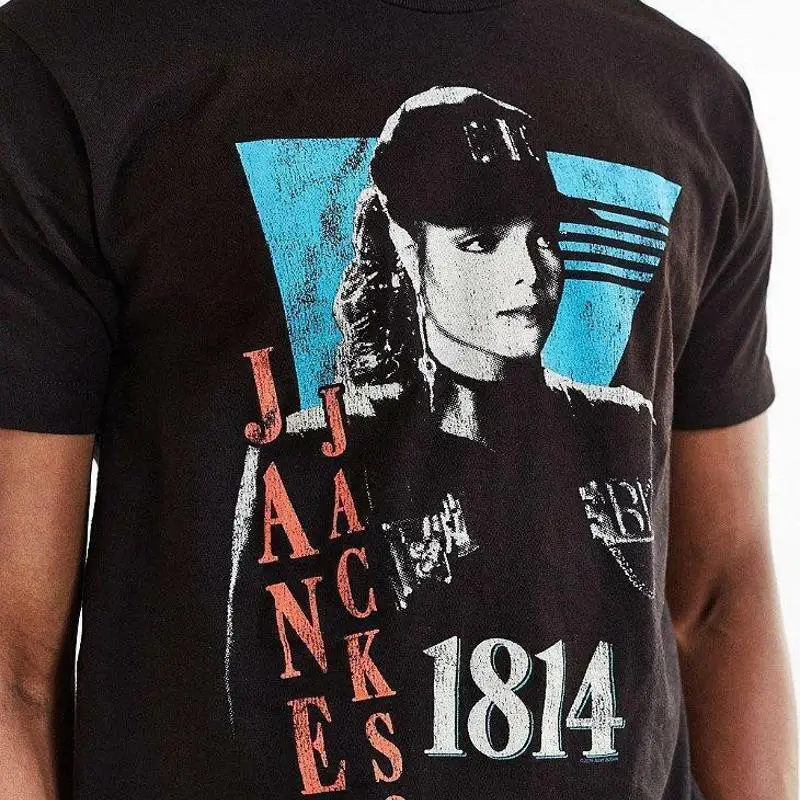 Vintage Janet Jackson Rhythm Nation 1814 Replica BlackT shirt