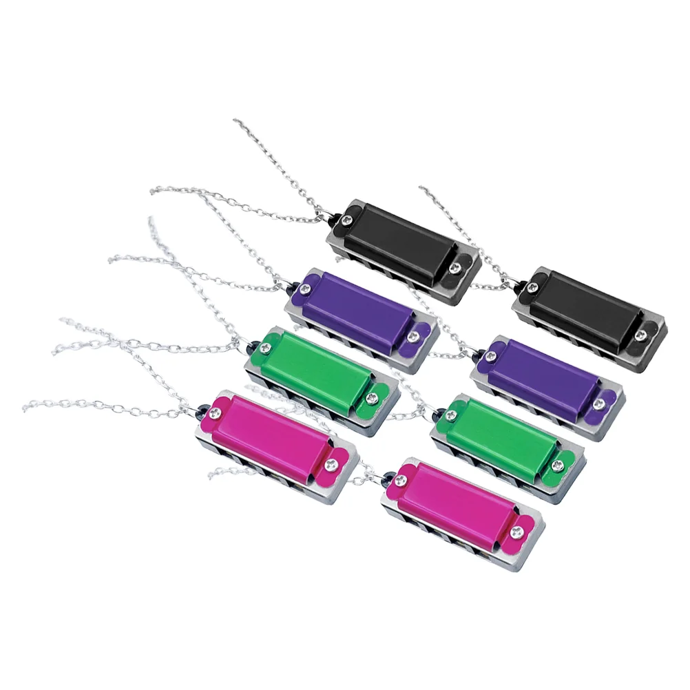 

8 Pcs Musical Instrument Pendant Harmonica for Primary School Students Necklace Mini Toy