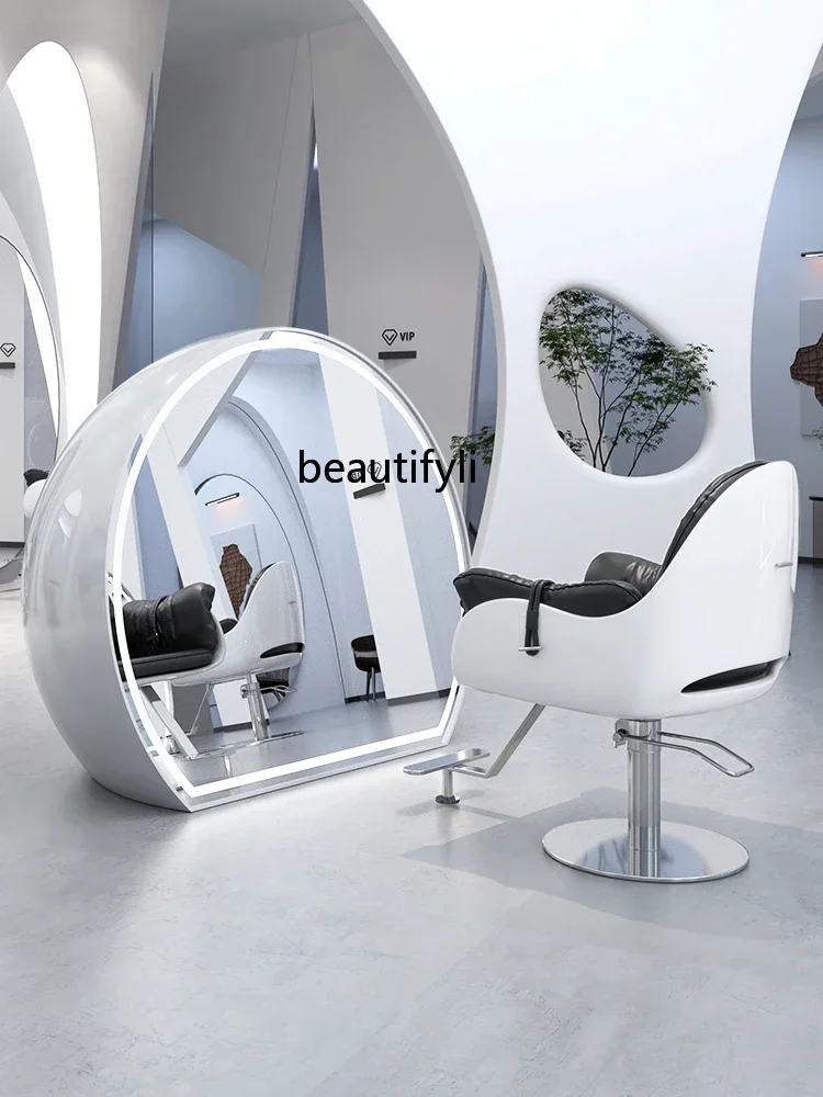 Salon Barber Shop Dressing Table New High-End Hair Mirror for Hair Salon Integrated Makeup Floor  decoration