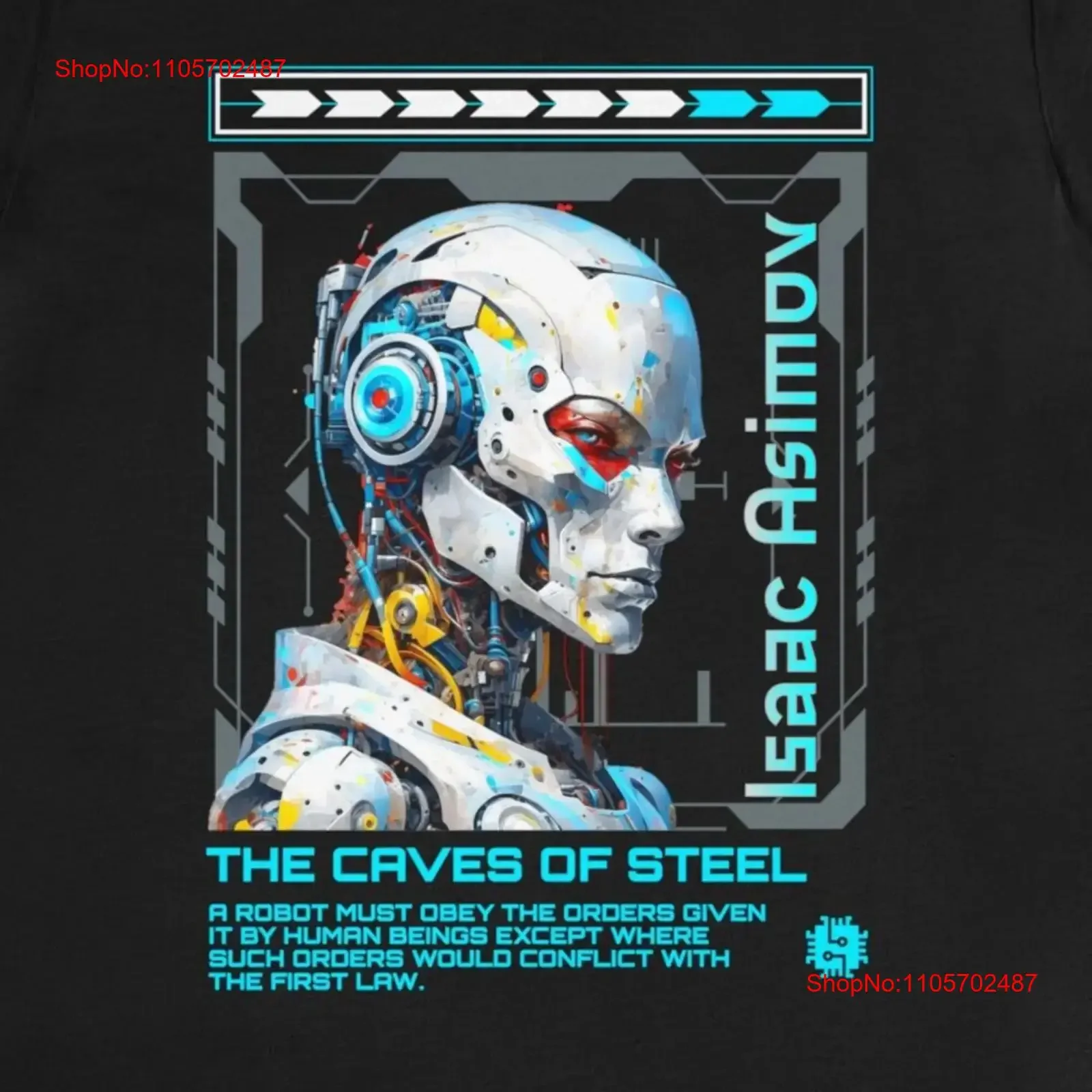 Isaac Asimov Quote T Shirt The Caves of Steel Cotton Sci Fi Science Fiction Book Lover vintage Washed fashion Unisex Soft