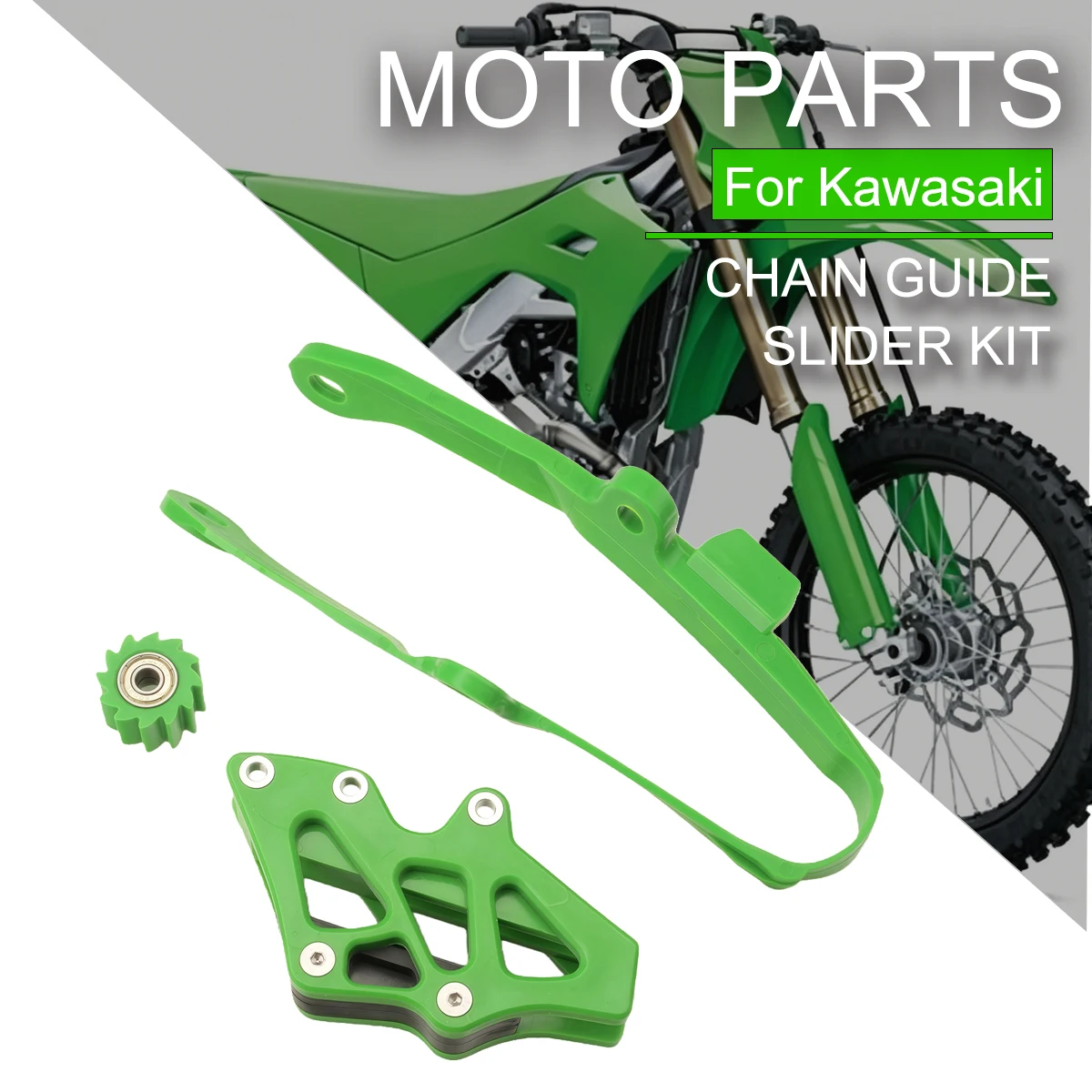 

Off Road Motorcycle Accessorie Nylon Chain Guide and Slider Kit For Kawasaki KX250F 2009-2020 KX450F 2009-2018 KLX450R 2011-2014