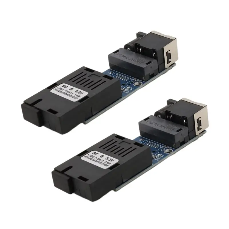 FULL-1.25G Gigabit For BIDI Fiber Media Converter 3Km SC RJ45 Single Mode Single Fiber A/B Par