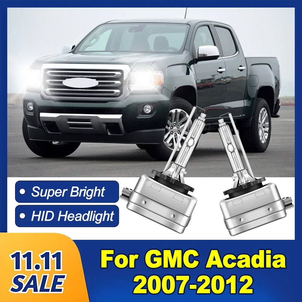 

2 шт. 35 Вт ксеноновые фары D1S оригинальные HID фары 6000K супер яркие ближниевые лампы для GMC Acadia 2007-2010 2011 2012 автомобильный свет