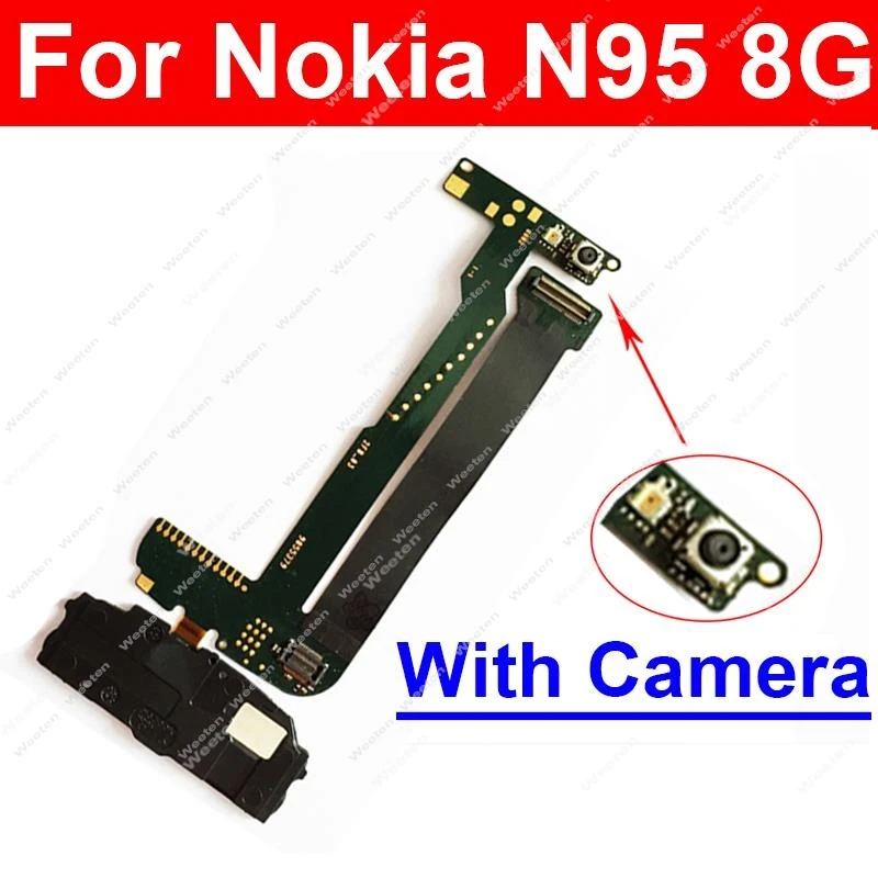 LCD Screen Flex Cable For Nokia N95 N96 2GB 8GB Keypad PCB Flat with Front Camera LCD Flex Ribbon Connector Replacement Parts