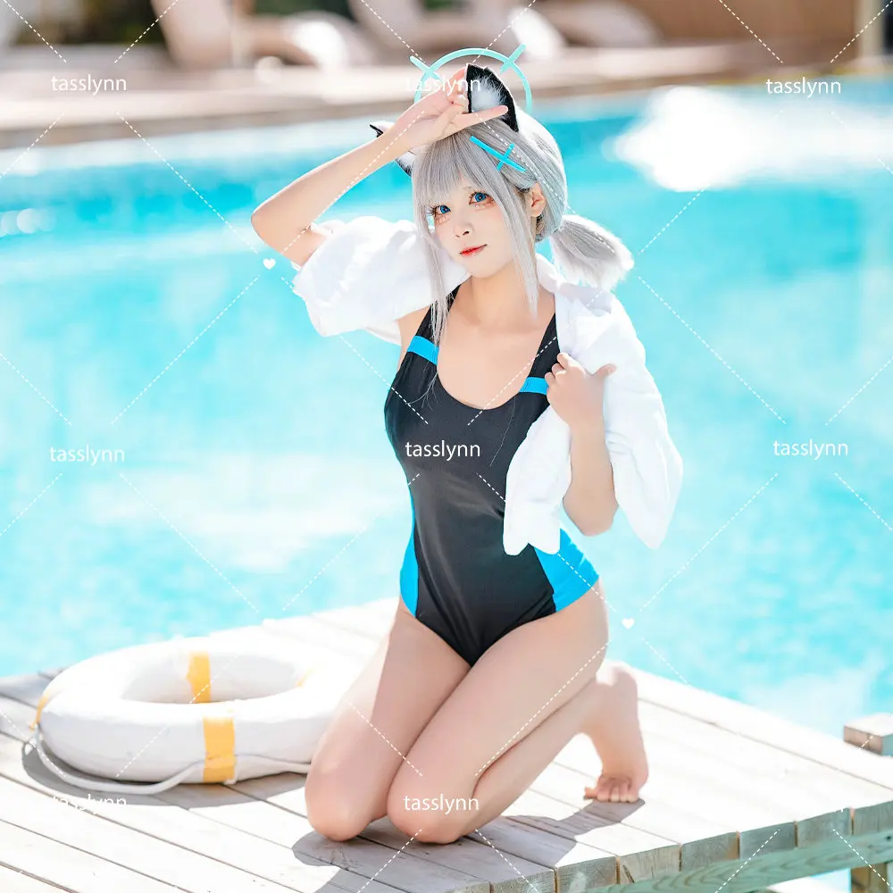 Blue Archive Cosplay Costumes The Animation Sunaookami Shiroko Cosplay Costumes Shiroko Swimsuit