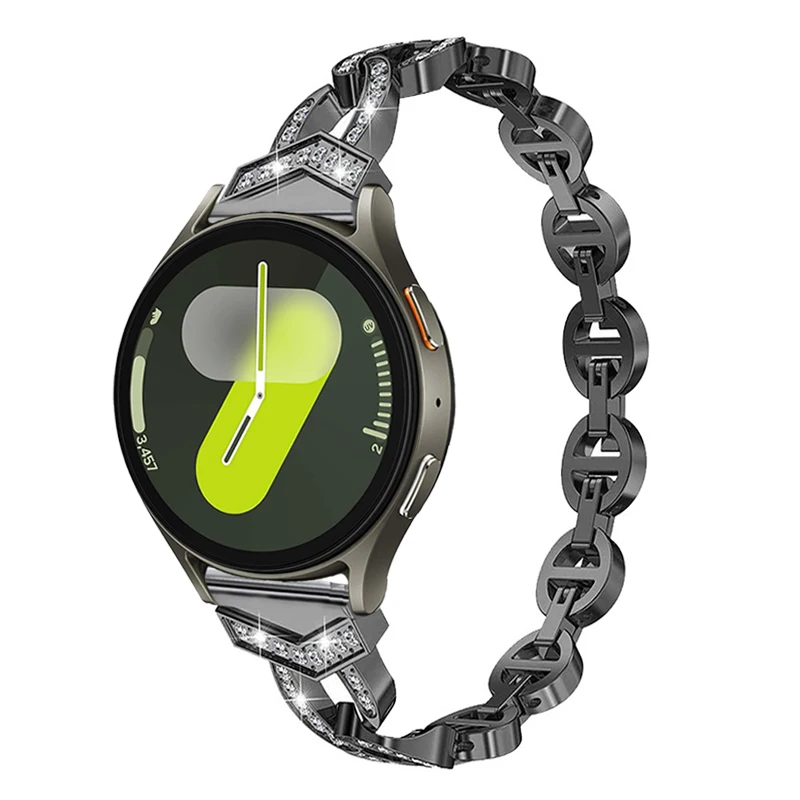20mm Diamond Strap for Samsung Galaxy Watch 7 6 5 4 40mm 44mm Metal Bracelet for galaxy watch 5 pro 45mm Watchband Correas reloj