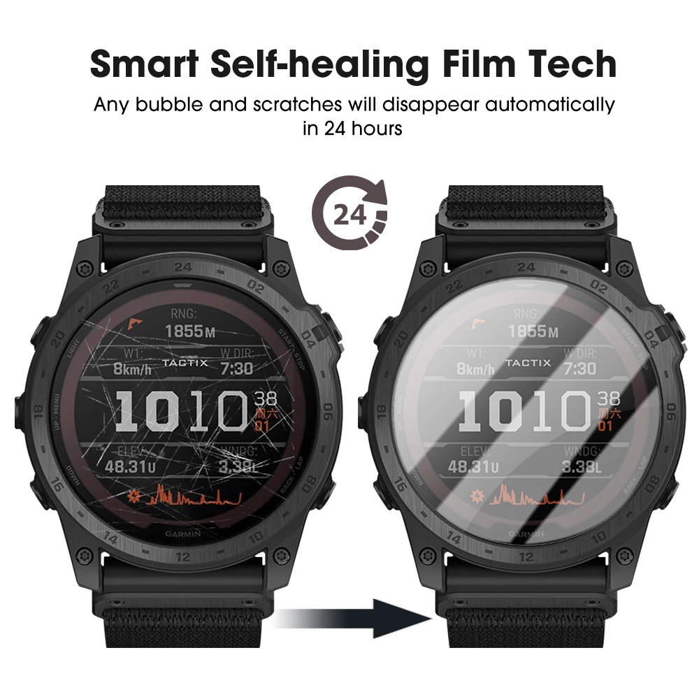 9H Hardness Tempered Glass For Garmin Tactix 7 AMOLED Smart Watch Screen Protector Film HD Clear Protective Cover Glass