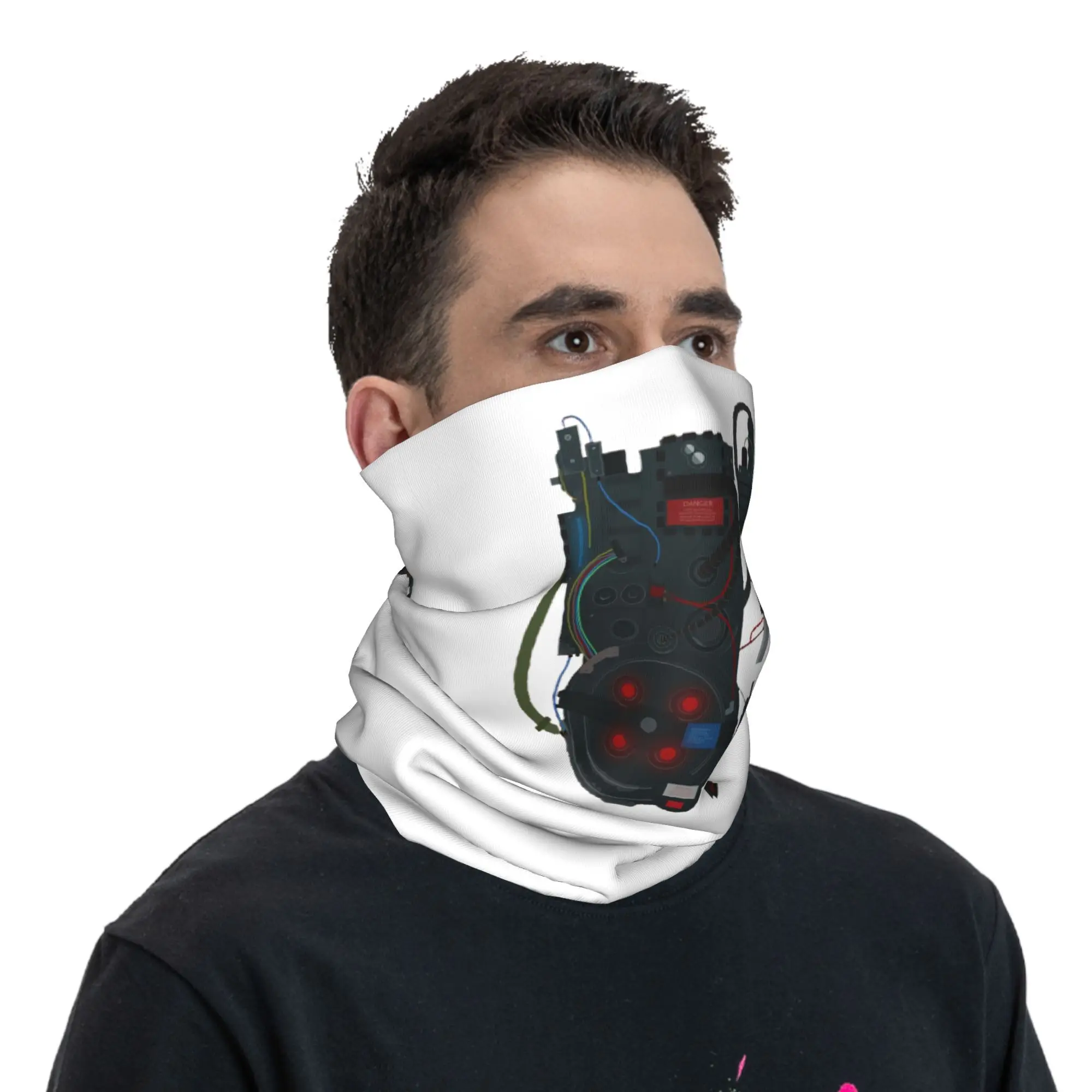 Ghostbusters Proton Pack باندانا الرقبة الجراب المطبوعة التفاف وشاح قناع الوجه الدافئ المشي لمسافات طويلة الصيد للجنسين الكبار تنفس