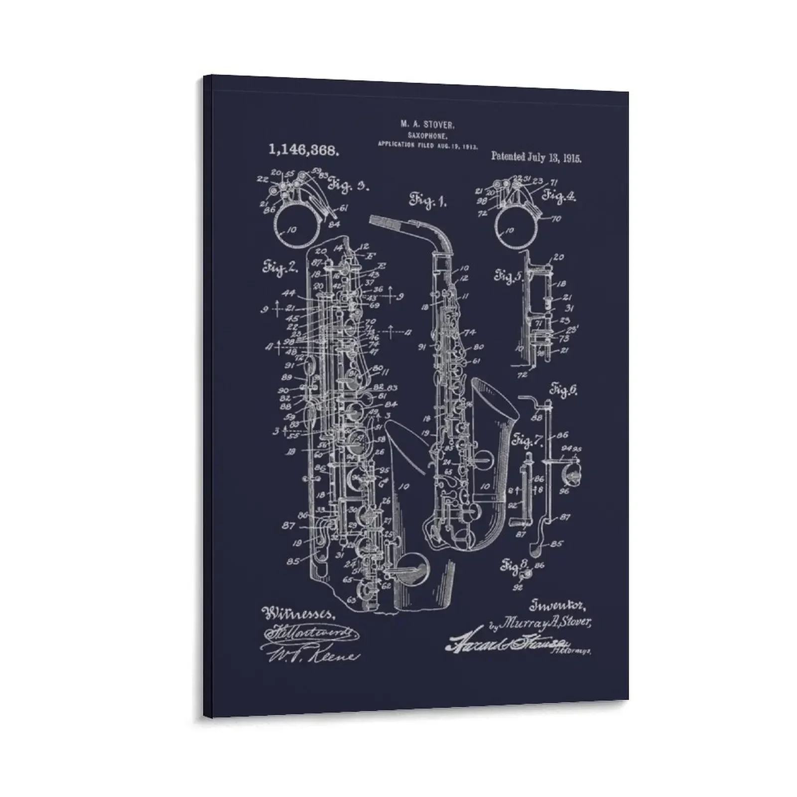 

Saxophone Canvas Painting posters for room office decoration art mural room decorations for men
