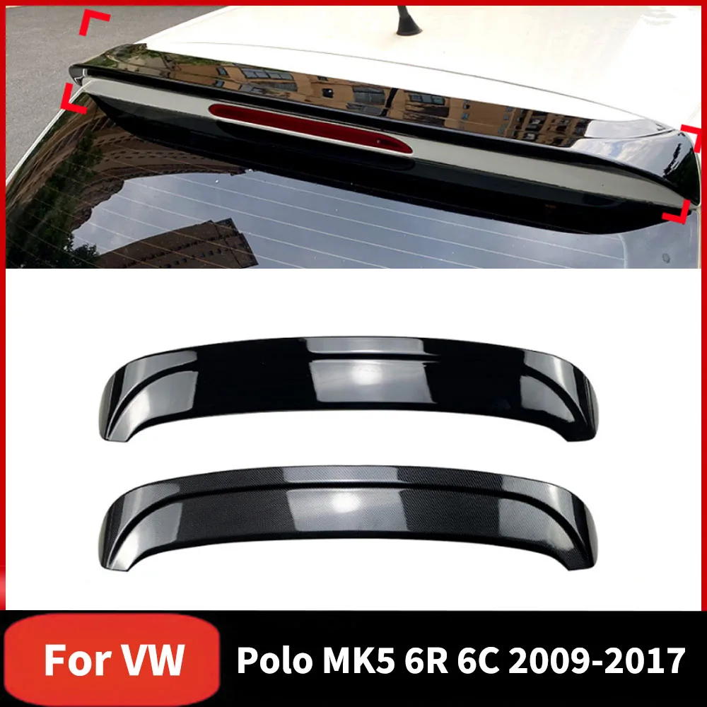 For VW Polo MK5 6R 6C 2009-2017 Car Spoiler Wing Rear Trunk Wing Lip Parts Spoiler Diffuser Tail Fin Accessories Body Kit Tuning