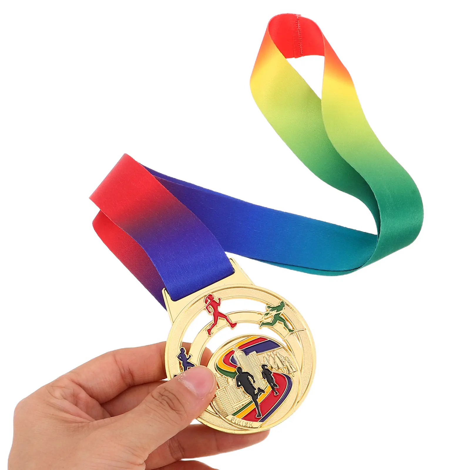 

Zinc Alloy Running Medal for Sports Awards Metal Achievement Medal with Neck Lanyard Lightweight Portable for Marathon and