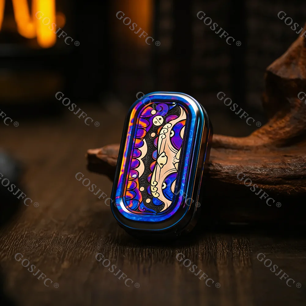 01EDC X OneBean Timascus Fidget Slider Dense Stress Relief Toy Push Slider Fidget Toys For Adults Office Desk Accessories