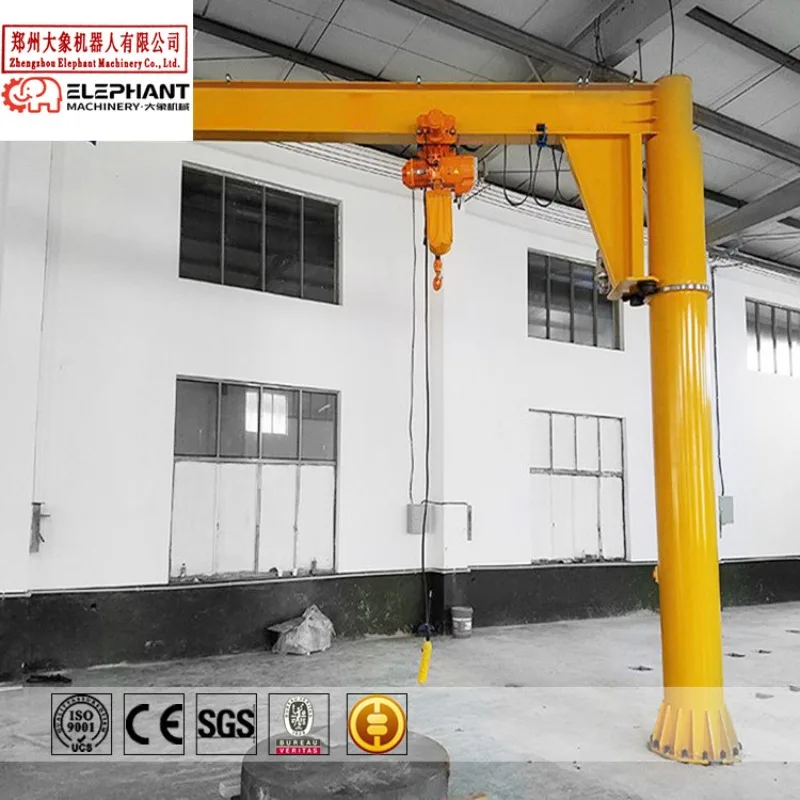 Customized Professional Electric Mini Jib Crane 1 Ton 500kg Seven Crane 360 Rotation 3 Phase 380V With Gear Bearing Motor Remote