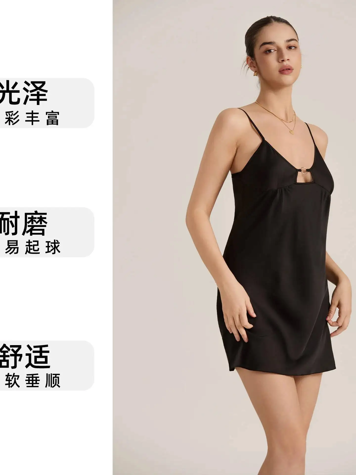 Chemise de nuit courte en Satin et mousseline de soie pour femmes, ajourée, Sexy, dos nu, soie glacée, vêtements de maison, Style élégant, belle, Q6MY, été