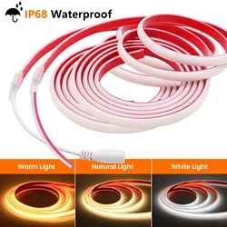 Ip68 Cob Led Strip 12V 24V 320Leds/M Hoge Dichtheid Siliconen Buis Neon Licht Strip Flexibele Lint Plakband Buitenverlichting