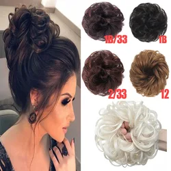 Messy Bun Hair Piece Curly Wavy Scrunchies for Women's Hair Updo Hairpiece Synthetic Fake Hair Extensions Beyond