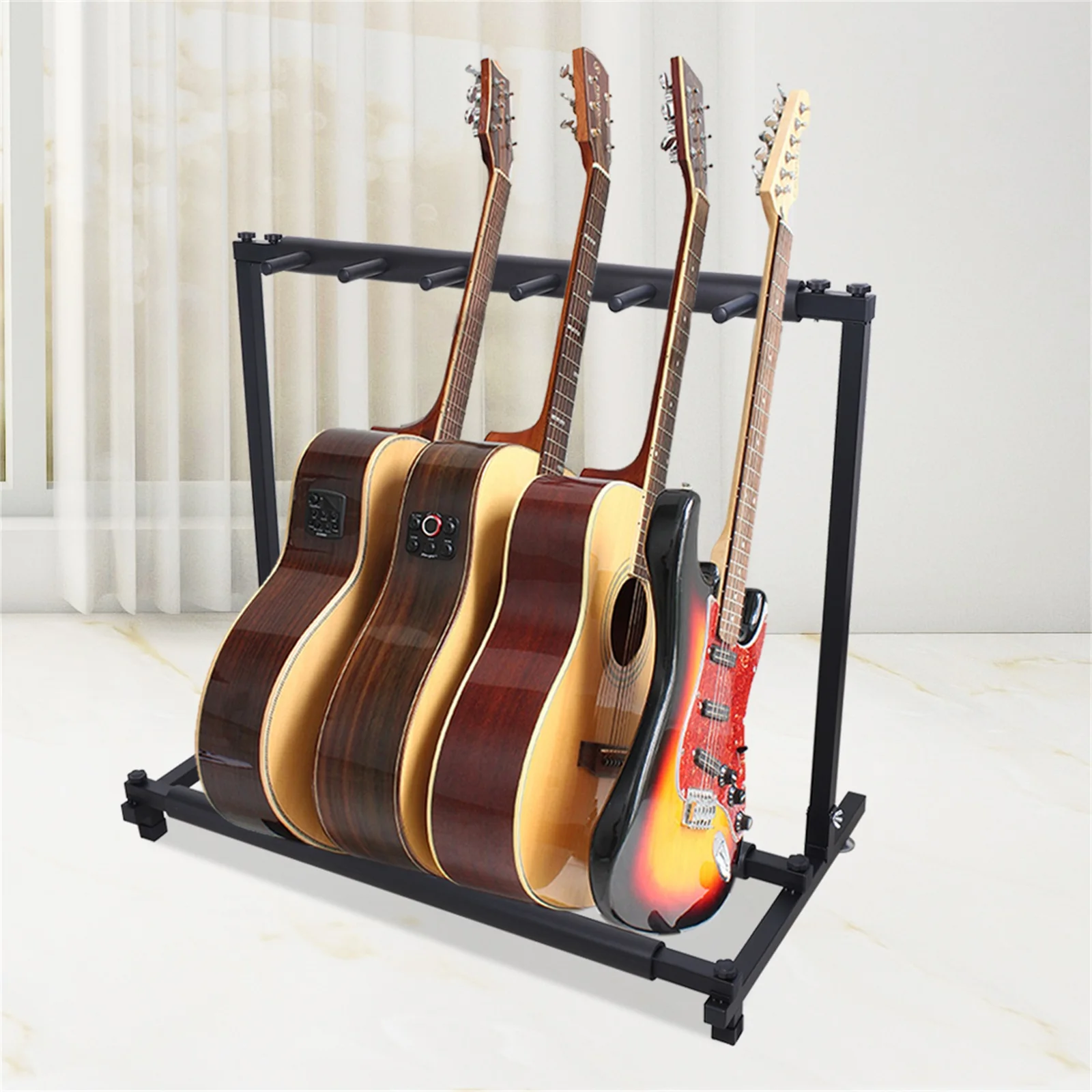 Guitar Stand Multi Guitar Display Stand with Rubber Pad 3/5/7/9 Head Guitar Display Stand