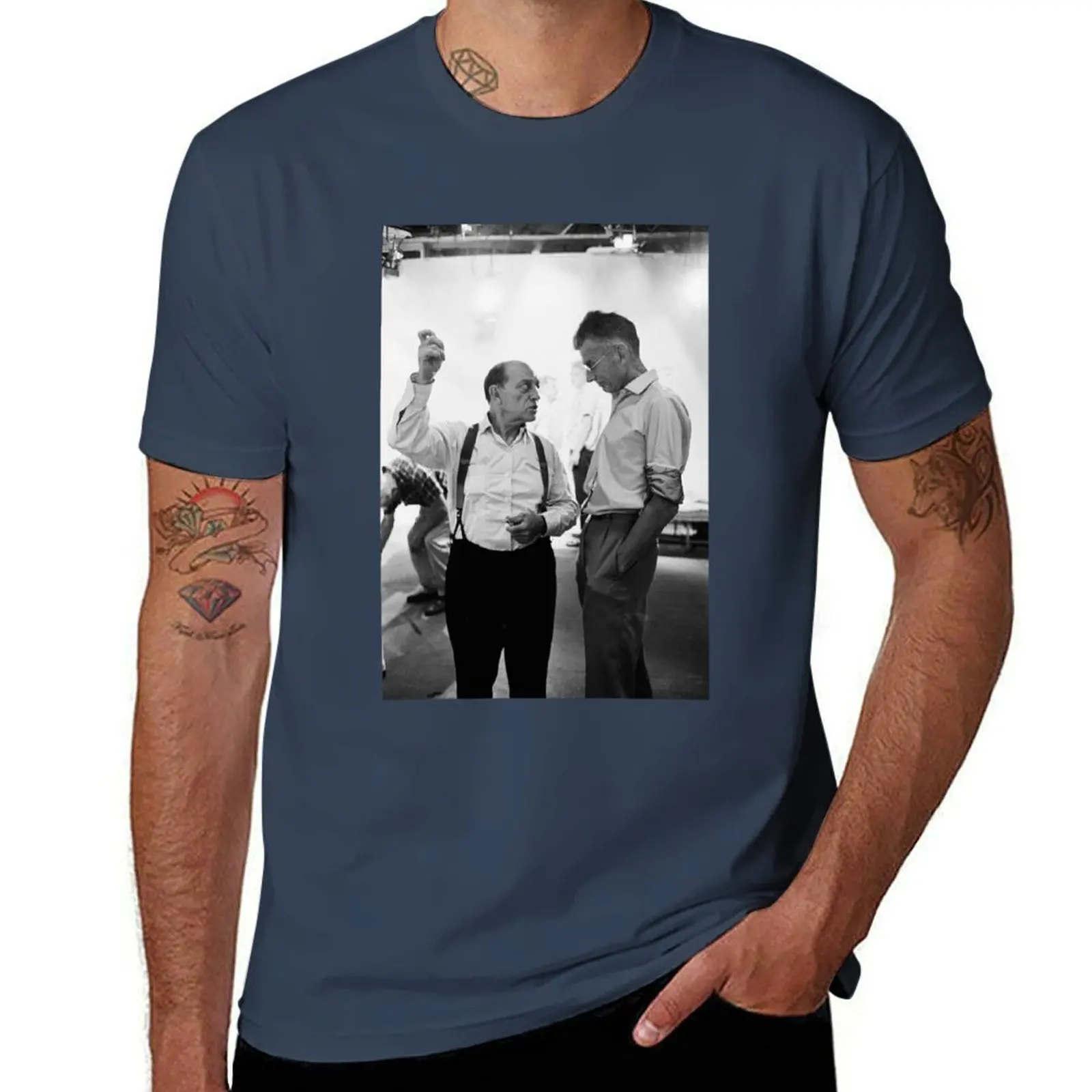 

Buster Keaton and Samuel Beckett T-Shirt printed t shirts for man t shirts for man graphic vintage T-Shirt