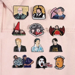 Horror Movie Characters Enamel Pins Cartoon Badges Metal Lapel Brooch For Backpacks Brooches Fashion Jewelry Accessories Gifts