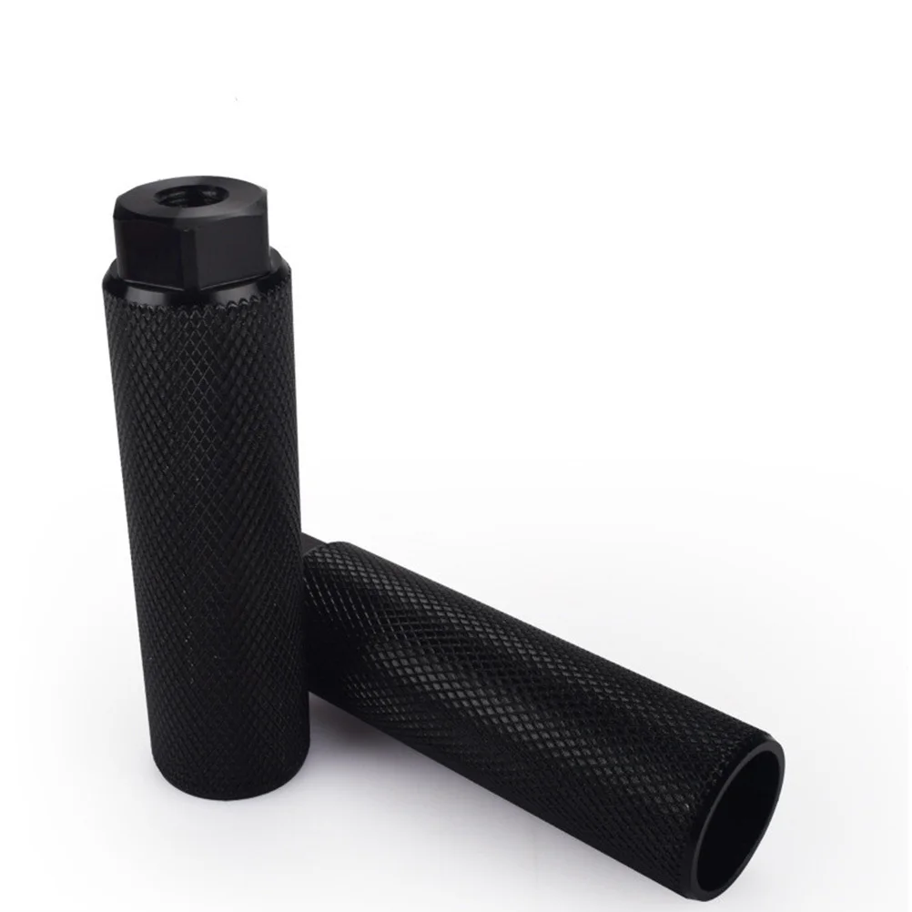 1 Pair Black Bike Pedal Back Axle Cylinder Foot Lever For Mountain Bicycle Outdoor Riding Sturdy Durable Use Cycling Accessory