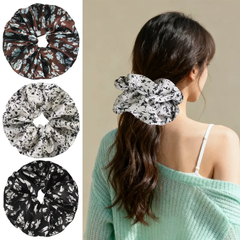 

3pcs/6pcs Fashion Floral Print Elastic Hair Tie Daily Wear Elasticity Ponytail Decoration Hair Accessories Hair Tie