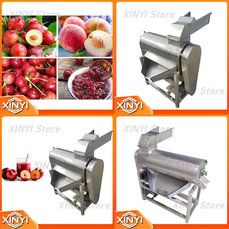 Stainless Steel Pulping Machine Peeling and Pitting for Fruit and Vegetable Processing Cherry Mango
