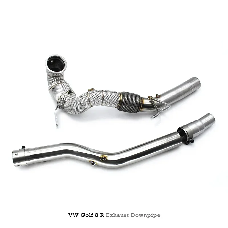 Section High flow Pipes branch downpipe Exhaust Pipe with for VW GOLF VIII/8/8R/R 2019-2022