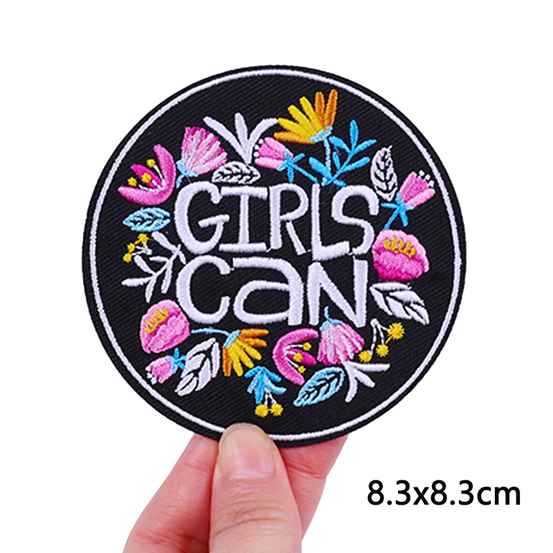 Cartoon Rose Letter Embroidered Patch on Clothes DIY Iron on Patches For Clothing Stickers Lips Letter Heart Badges Applique Sew