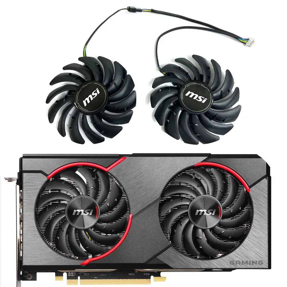 

NEW 87MM 4PIN PLD09210S12HH RX 5500 XT GAMING X GPU FAN，For MSI RX 5500 XT GAMING X、RX 5500 XT MECH Video card cooling fan