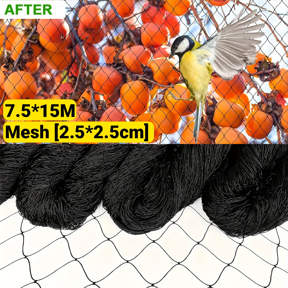 

Nylon Bird Net Garden Bird Net Protective Chicken Coop Netting 25 X 50 FT Fruit Tree Flower Garden Mesh Pest Control Tool