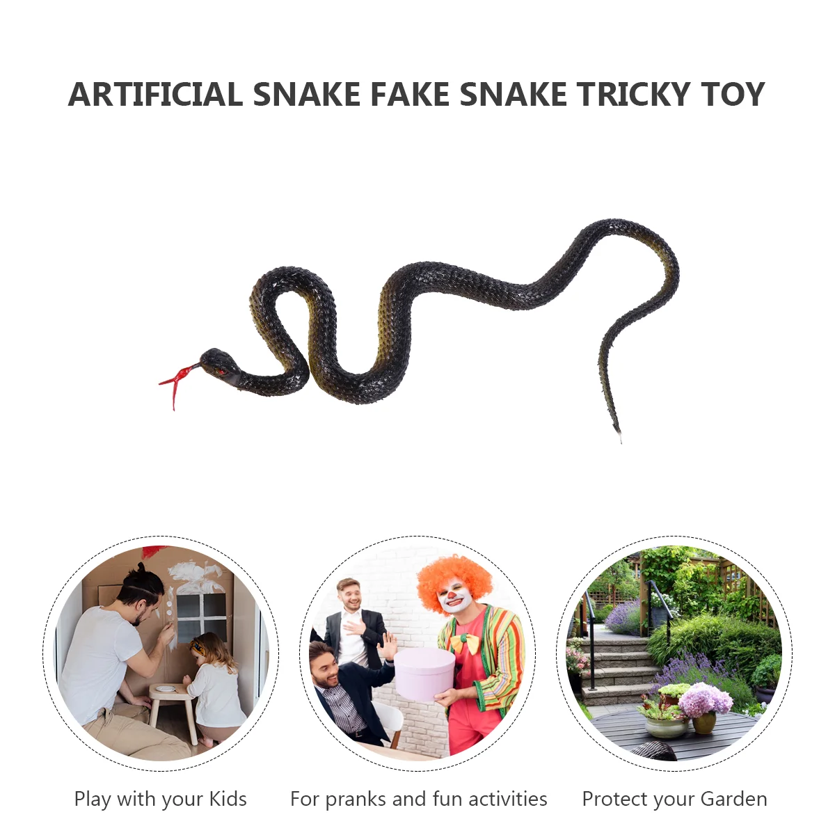 Fake Snake Trick Toy (little Green Snake) Props Artificial Simulation Spoof Haunted House Prank Toys Tricky Rubber Children’s