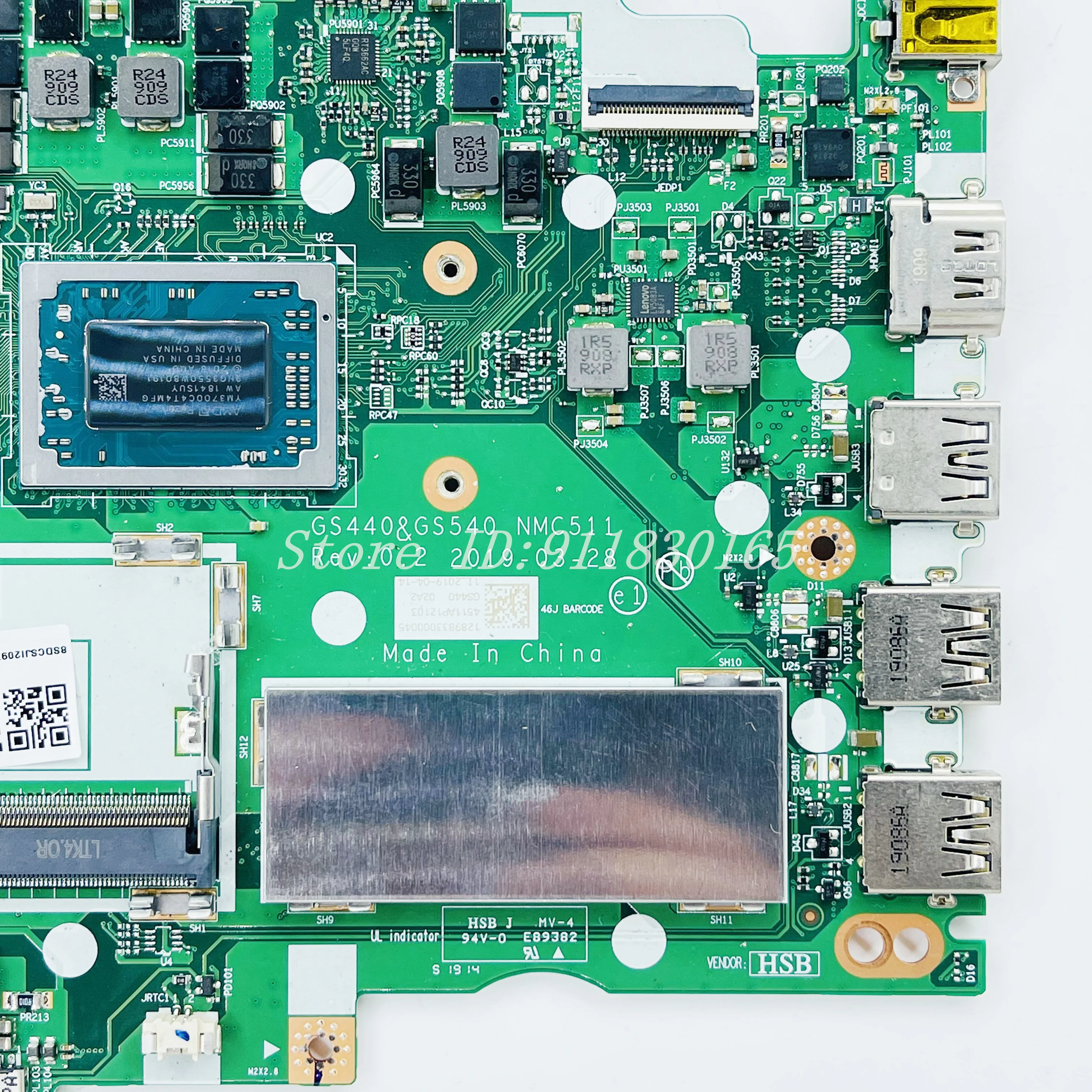 Imagem -03 - Placa-mãe Portátil para Lenovo Ideapad Nmc511 Nm-c511 Mainboard S14515api S145-14api r3 r5 Cpu r7 4gb de Ram Ddr4 Teste 100