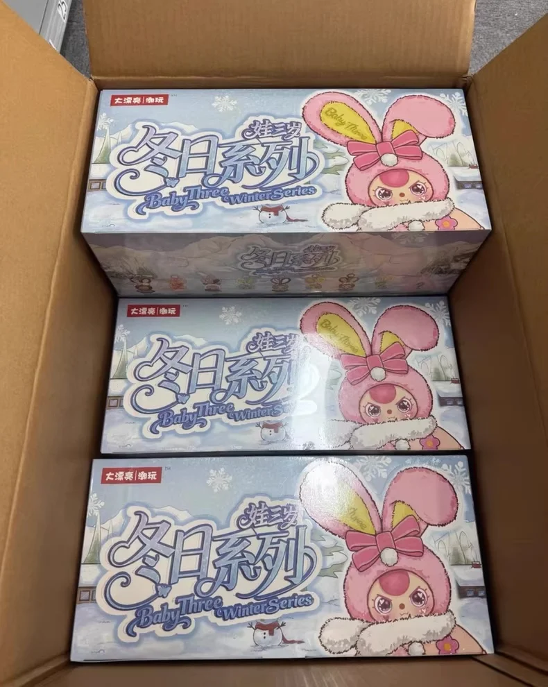 

Виниловая кукла Baby Three Winter Series с одеждой, 8 стилей, глухая коробка, серия кроликов, сумка, подвески, коллекционный модный подарок