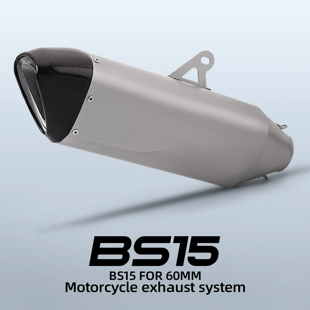 

60mm Universal Motorcycle Exhaust Muffler Carbon Fiber Escape for Ninja400 ZX6R RSV4 MT07 R1 CB1000R GSXS1000 ZX10R