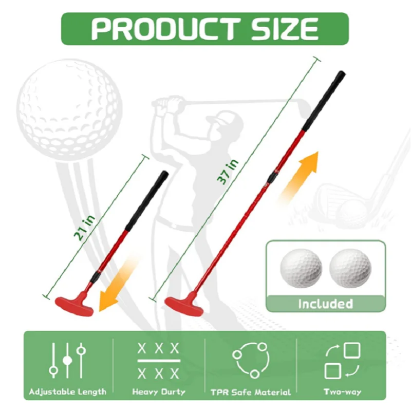 Golf Putter, 2 Pack Golf Putters for Men & Women Two-Way Mini Putter Right or Left Handed Golfers Adjustable Club Golf Set with