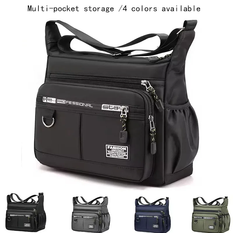 

Design Oxford Shoulder Bag Large Capacity Men's Casual Multi-layer Pocket Fashion Single Shoulder Crossbody Luxury Messenger Bag