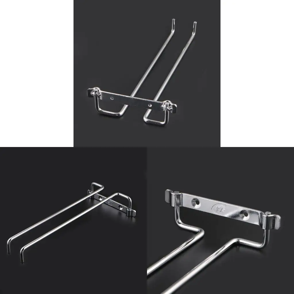 

Unilateral Side Hanging Wine Glass Holder Inverted Shelf Under Mounted on Cabinet Glass Storage Metal Hanger