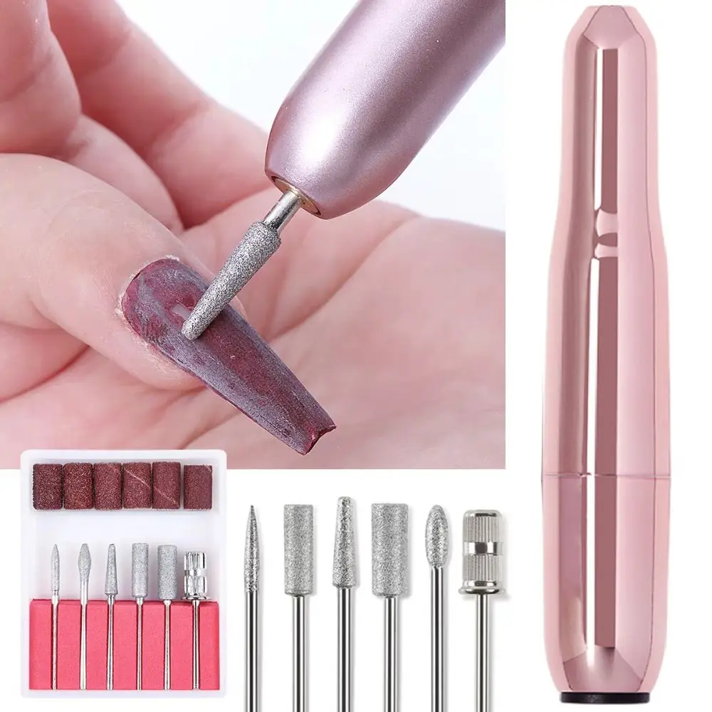 

High-Speed Electric Nail Drill Machine Portable Professional Manicure Mill Equipment with Drill Bits Low Noise Sanding File Pen