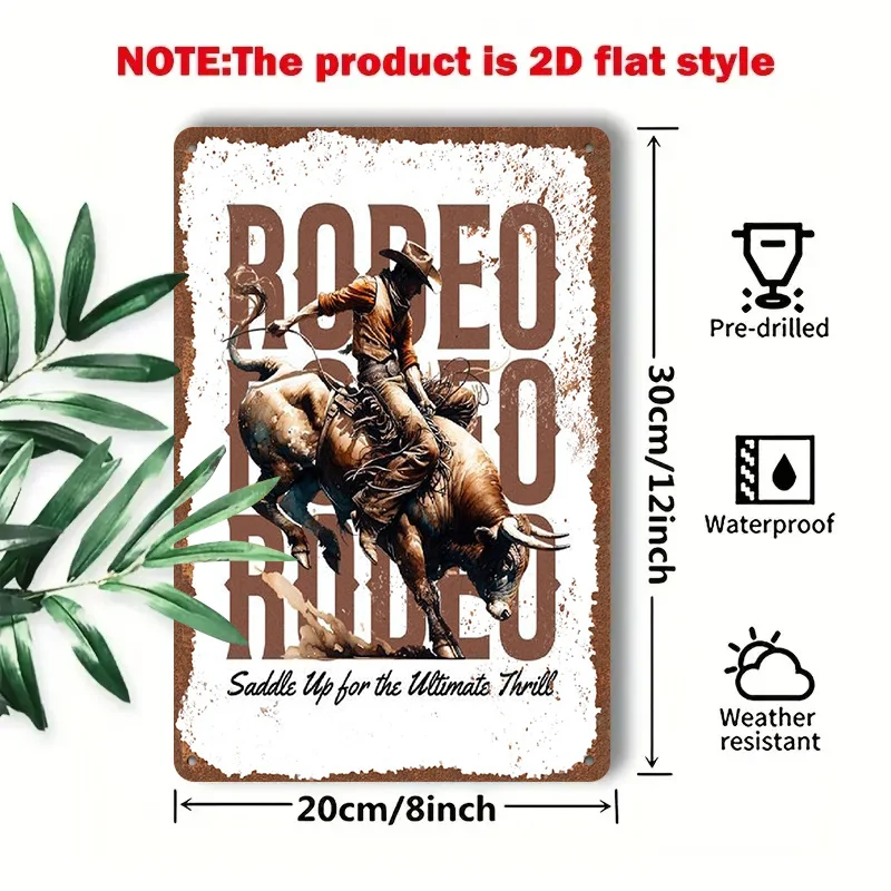 2D Flat - 1pc 2D[Flat] Metal Sign Retro Tin Painting 